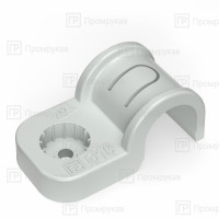 Крепеж-скоба пластиковая односторонняя для прямого монтажа СЕРАЯ в п/э д16 (50шт/750шт уп/кор) Промрукав Крепеж-скоба пластиковая односторонняя для прямого монтажа СЕРАЯ в п/э д16 (50шт/750шт уп/кор) Промрукав