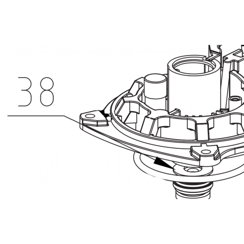 38. Поролоновое кольцо двигателя MD40 38. Поролоновое кольцо двигателя MD40