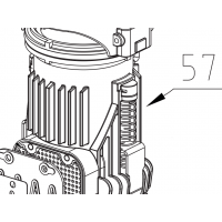 57. Демпферная прокладка прижимной скобы MD40 57. Демпферная прокладка прижимной скобы MD40