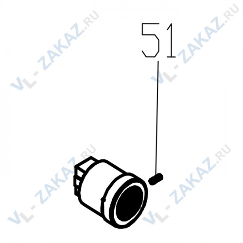 51. Винт фиксатор щеткодержателя CAYKEN SCY-18PA 51. Винт фиксатор щеткодержателя CAYKEN SCY-18PA
